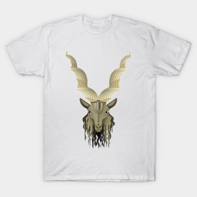 Markhor - Screw horned goat T-Shirt by Aline Eg